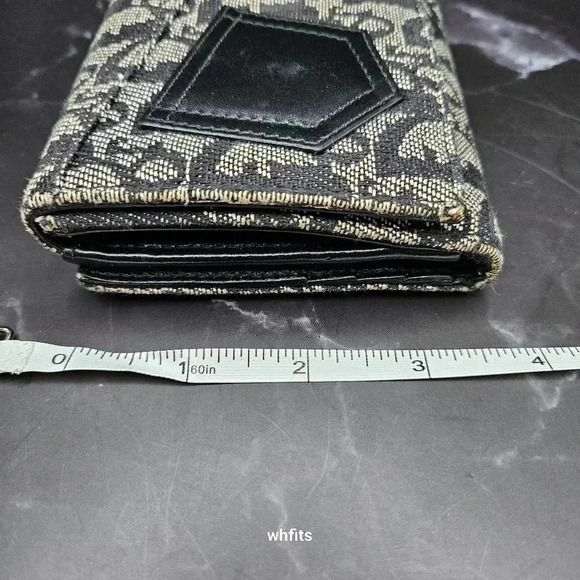 Christian Dior Trotter Canvas Trifold Wallet with dust bag and box. - Picture 5 of 13